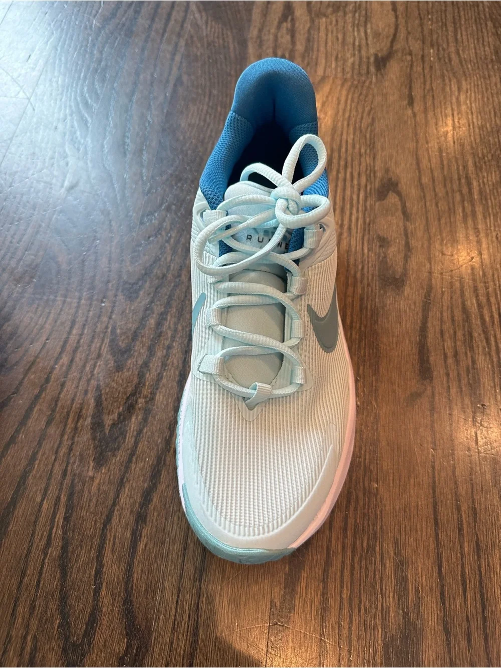 Nike Kids Athletic Sneakers - White & Teal Blue